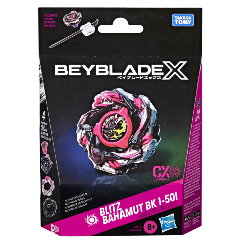 Vehicule și mașinuțe - BEYBLADE X SET LANSATOR SI ROATA BLITZ BAHAMUT BK 1-50I