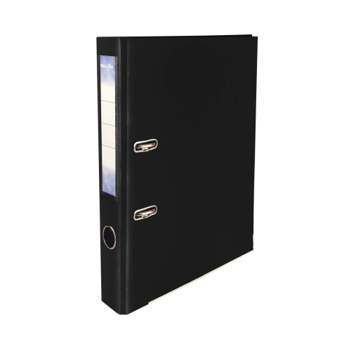 Biblioraft plastifiat PP 75 mm negru pentru documente A4 [2]