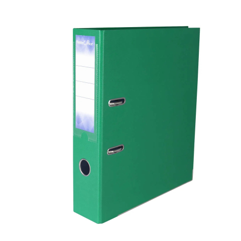 Bibliorafturi - Biblioraft plastifiat PP 75mm green  – biblioraft A4 pentru arhivare documente