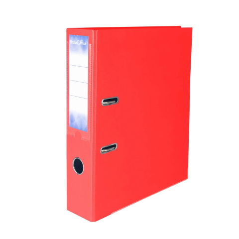 Bibliorafturi - Biblioraft plastifiat PP 75mm red  – biblioraft A4 pentru arhivare documente