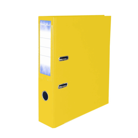 Bibliorafturi - Biblioraft plastifiat PP 75mm yellow – biblioraft A4 pentru arhivare documente