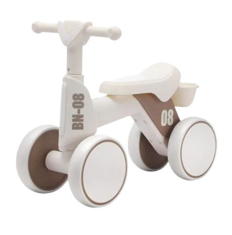 Sport & Activitati in aer liber - Bicicleta de echilibru pentru copii cu 4 roti, sunet si lumini, 18-36 luni