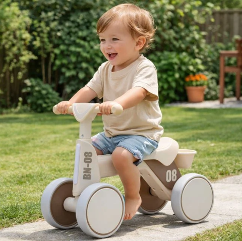 Bicicleta de echilibru pentru copii cu 4 roti, sunet si lumini, 18-36 luni [2]