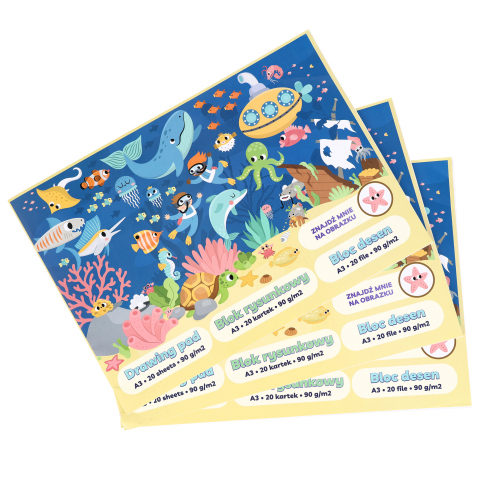 Papetarie & Birotica - Bloc de desen Strigo A3, 20 file, 90g/mp