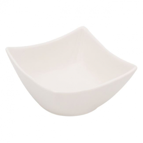 Articole Bucatarie - Bol patrat din ceramica pentru sos,alb,200 ml