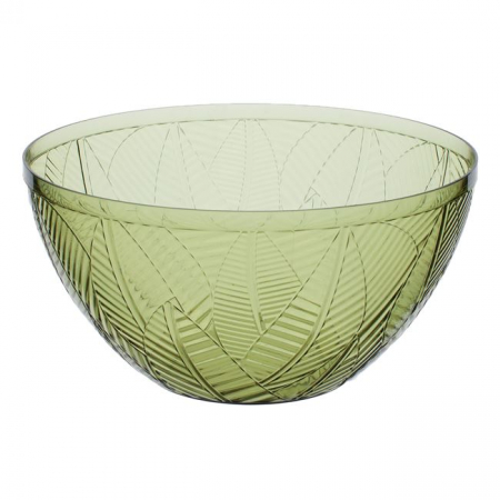 Bol pentru servire cu frunze tropicale in relief