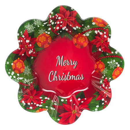 Articole pentru Craciun - Bol pentru servire imprimeu Merry Christmas