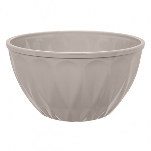 Boluri - Bol pentru servire model reliefat ,plastic,bej,4000 ml