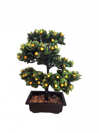 Decoratiuni - Bonsai decorativ artificial cu flori galbene