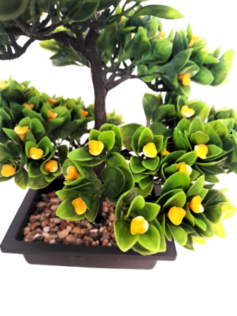 Bonsai decorativ artificial cu flori galbene [1]