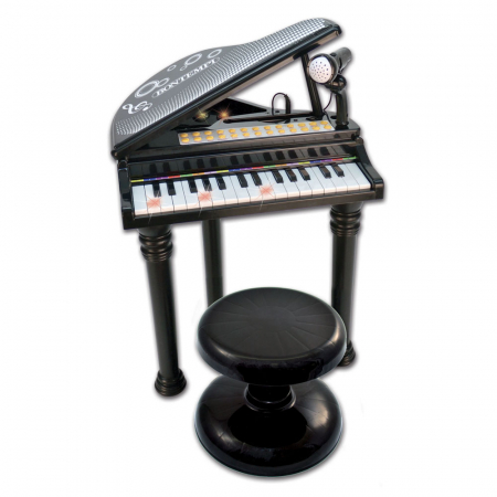 Bontempi pian electronic negru cu scaun si microfon [1]