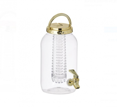 Set pentru limonada - Borcan pentru limonada cu robinet si recipient gheata inclus