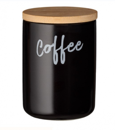 Articole pentru depozitare & organizare - Borcan din ceramica cu capac din Bambus pentru cafea