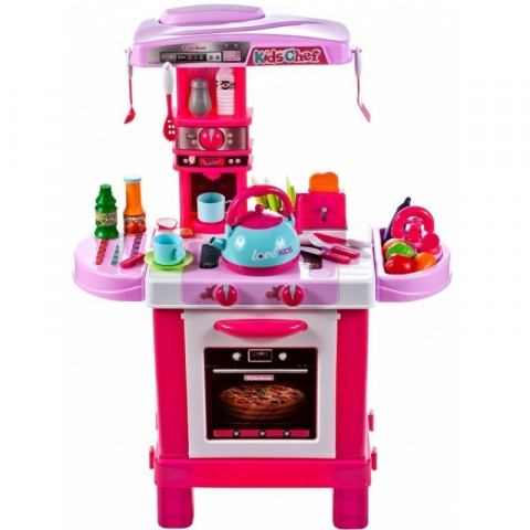 BUCATARIE PENTRU FETITE MALPLAY CU ELECTROCASNICE CEAINIC SI ACCESORII LUMINI SI SUNETE [3]