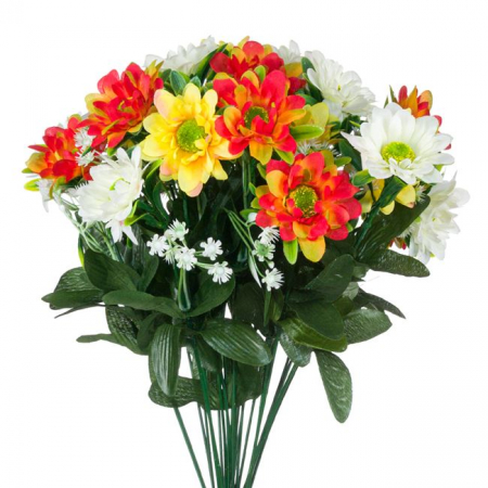 Buchet decorativ artificial cu flori mici galbene [1]