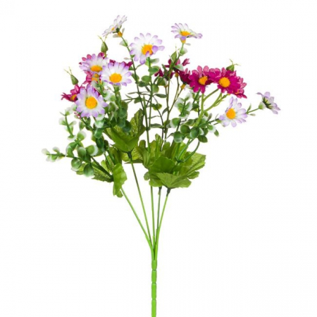 Buchet decorativ artificial cu flori mov [1]