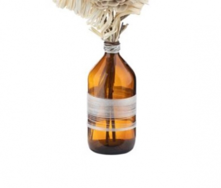 Buchet flori uscate decorative artificiale in vaza tip sticla [2]