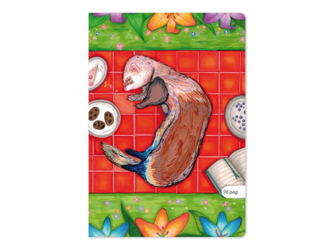 Caiete - Caiet A5 dictando, ilustratie Puf și liniște, 48 file, 80g