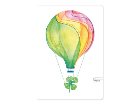 Caiete - Caiet A5 matematica, ilustratie Balonul cu aer cald și noroc,48 file, 80g