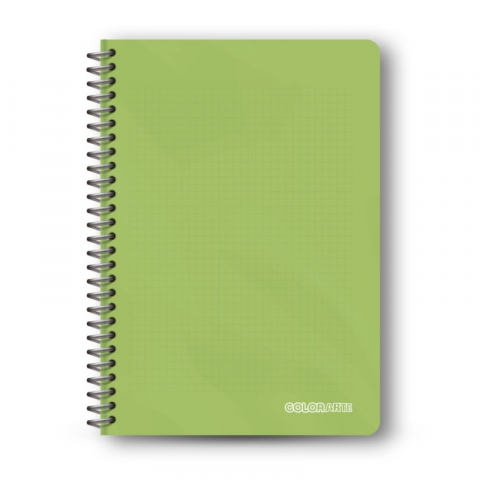 Caiet cu spirala A4, 100 file, dictando, colturi rotunjite, coperta plastic 350microni, 70g/mp,diverse culori [1]
