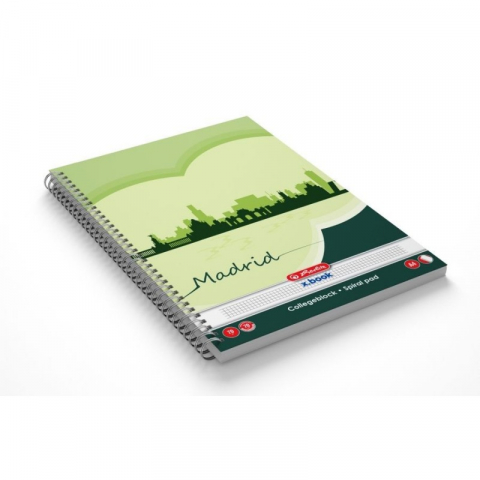 Caiete - Caiet cu spirala A4, 70 file,matematica, colturi rotunjite, 70g/mp,Herlitz