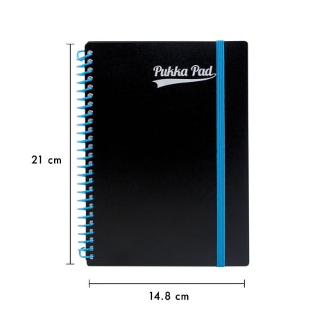 Papetarie & Birotica - Caiet cu Spirală Pukka Pad PP Neon A5, 200 Pagini Dictando, Portocaliu / Albastru / Roz