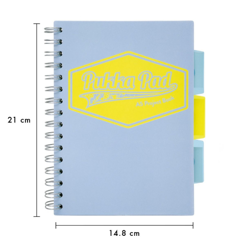 Caiet cu Spirală și 3 Separatoare Pukka Pad Project Book Pastel, Dictando, 200 File, Hârtie 80g, Coperți PP [2]