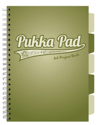 Caiete - Caiet cu Spirală și Separatoare Pukka Pad Project Book A4, Matematică, 200 Pagini, Hârtie 80g
