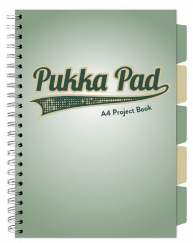 Caiete - Caiet cu Spirală și Separatoare Pukka Pad Project Book A4, Matematică, 200 Pagini, Hârtie 80g