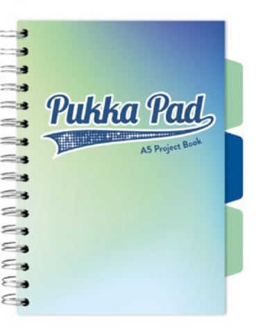 Caiete - Caiet cu Spirală și Separatoare Pukka Pad Project Book A5, Matematică, 200 Pagini, Hârtie 80g