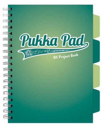 Caiete - Caiet cu Spirală și Separatoare Pukka Pad Project Book B5, Matematică, 200 Pagini, Hârtie 80g
