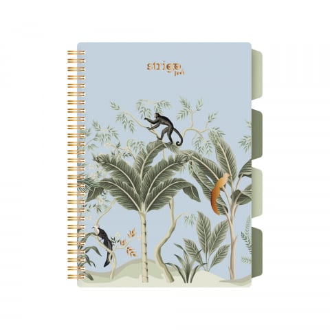 Caiete - Caiet cu Spirală și Separatoare Strigo Pads Project Book Africa B5, Matematică, Albastru Deschis