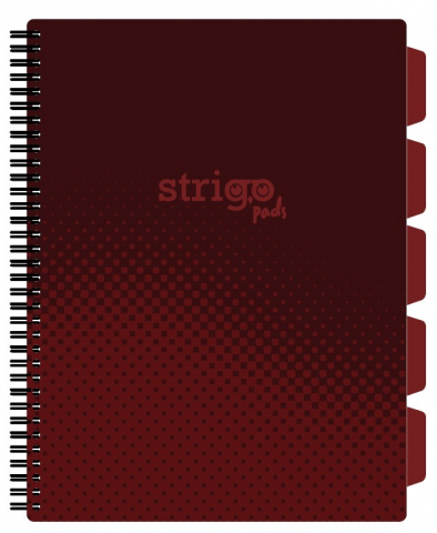 Caiete - Caiet cu Spirală și Separatoare Strigo Pads Project Book Basic A4, Matematică, Maro