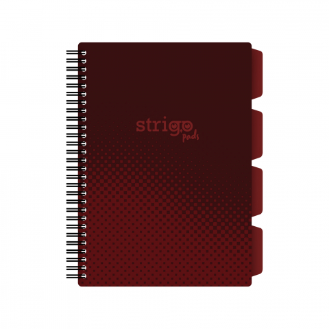 Caiete - Caiet cu Spirală și Separatoare Strigo Pads Project Book Basic B5, Matematică, Maro