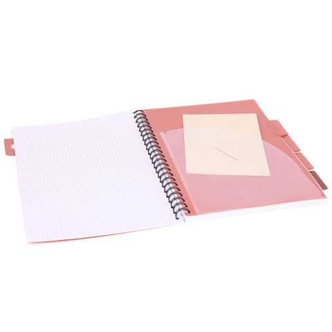 Caiet cu Spirală și Separatoare Strigo Pads Project Book Floral A4, Matematică, Crem [2]