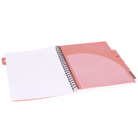 Caiet cu Spirală și Separatoare Strigo Pads Project Book Floral A4, Matematică, Crem [1]