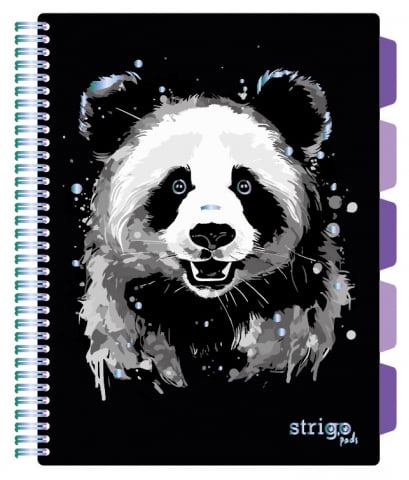 Caiete - Caiet cu Spirală și Separatoare Strigo Pads Project Book PANDA A4, Dictando