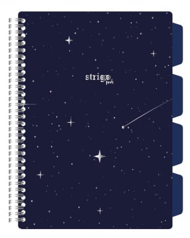 Caiete - Caiet cu Spirală și Separatoare Strigo Pads Project Book Sky A4, Matematică