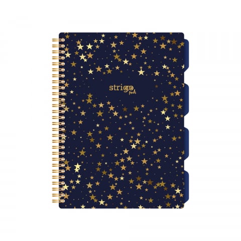 Caiete - Caiet cu Spirală și Separatoare Strigo Pads Project Book Stars B5, Matematică