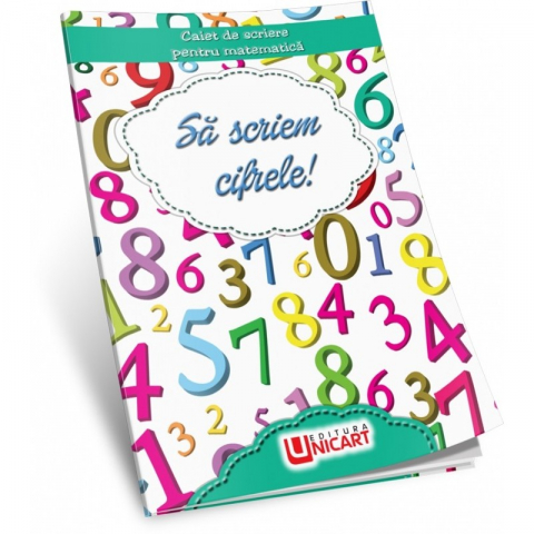 Papetarie & Birotica - Caiet de scriere A5 pentru matematica -Sa scriem cifrele,48 pagini