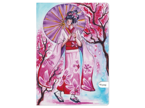 Caiete - Caiet dictando A4,48 file, 80g, ilustratie Sakura blossom