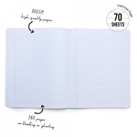 Caiet Pukka Pad Carpe Diem, 140 Pagini Dictando, Hârtie 80g, Format 24.7 x 19 cm [1]