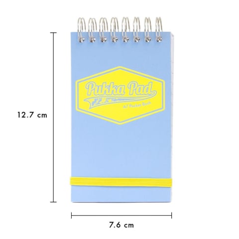 Papetarie & Birotica - Caiet Pukka Pastel A7 Albastru | 100 Pagini, Copertă Cartonată