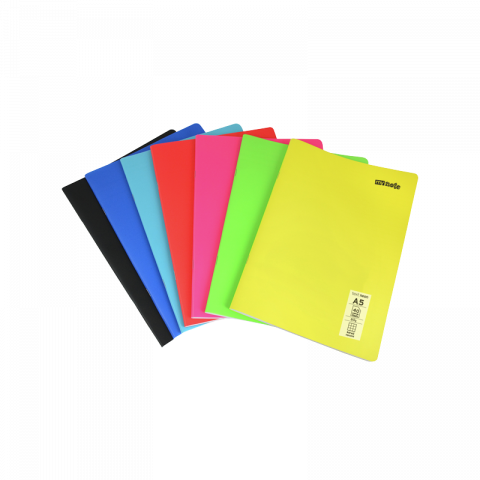 Caiete - Caiet scolar A4 Mynote Text Neon, 60 file, dictando, colturi rotunjite, coperta plastic, diverse culori
