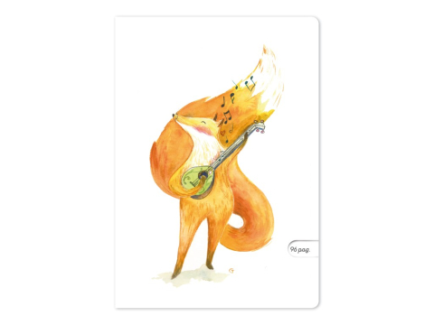 Caiet special A5 foaie velina, ilustratie Vulpoiul trubadur,48 file, 80g [0]