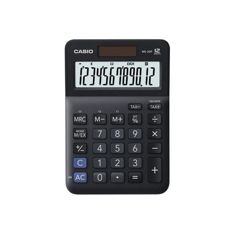 Papetarie & Birotica - Calculator de birou 12 digits Casio MS-20F negru