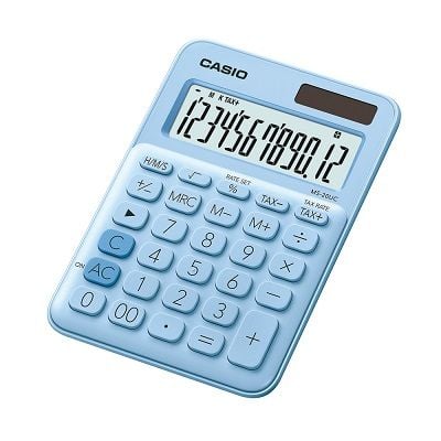 Papetarie & Birotica - Calculator de birou 12 digits Casio MS-20UC bleu