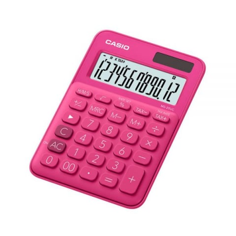 Papetarie & Birotica - Calculator de birou 12 digits Casio MS-20UC rosu
