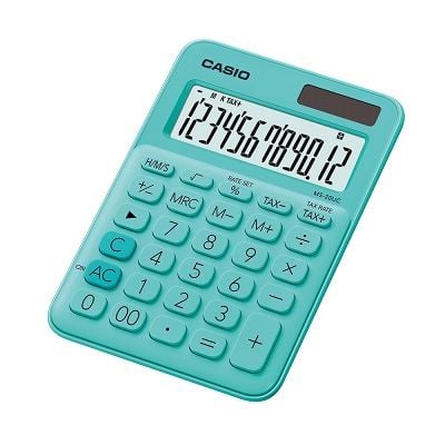 Papetarie & Birotica - Calculator de birou 12 digits Casio MS-20UC verde