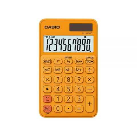 Papetarie & Birotica - Calculator portabil 10 digits Casio SL-310UC portocaliu